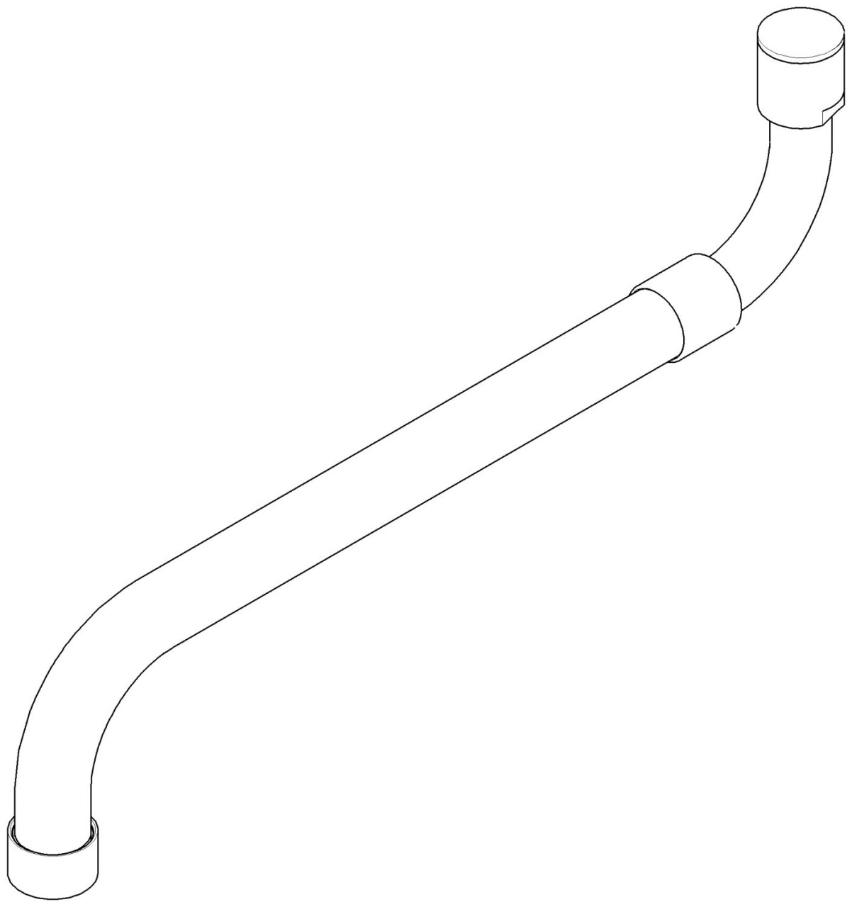 Dornbracht Auslauf für Spültisch Wand Ersatzteile 04282507500 D. 18 x 225 mm Messing gebürstet (23kt 04282507500-28 Image