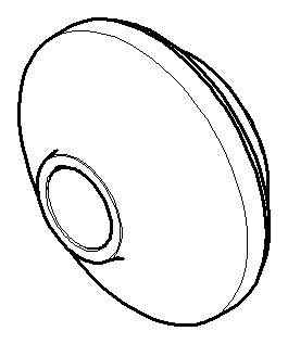 Dornbracht Rosette Ersatzteile 092780017 D. 38 x 19 mm Messing gebürstet (23kt Gold) 092780017-28 Image