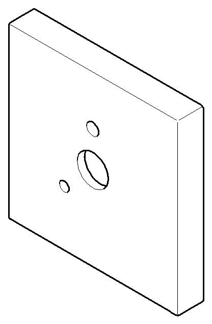 Dornbracht Rosette für Brausehalter Ersatzteile 092798002 60 x 60 x 9 x D. 14,8 mm Dark Platinum geb 092798002-99 Image