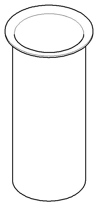 Dornbracht Rohr für Geruchverschluss Ersatzteile 092823011 D. 38,5 x 80 mm Dark Platinum gebürstet 092823011-99 Image