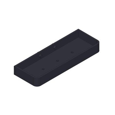 Giese Dusch Konsole mit hoher Reling schwarz matt mit Schichtstoff (HPL) in schwarz, 11827-14 11827-14 Image