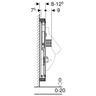 Geberit Kombifix Urinal für verdeckte Urinalsteuerung (VS) 112-130cm 457689001