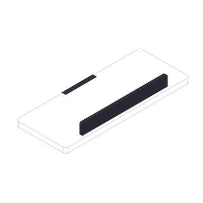 Giese Dusch Konsole schwarz matt mit Corian in glacier white, 50819-14 50819-14 Image