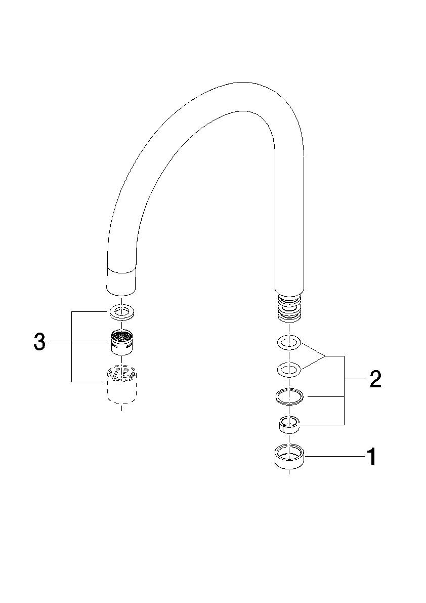Dornbracht Auslauf Ersatzteile 90282206600 165 mm Platin 90282206600-08 Image