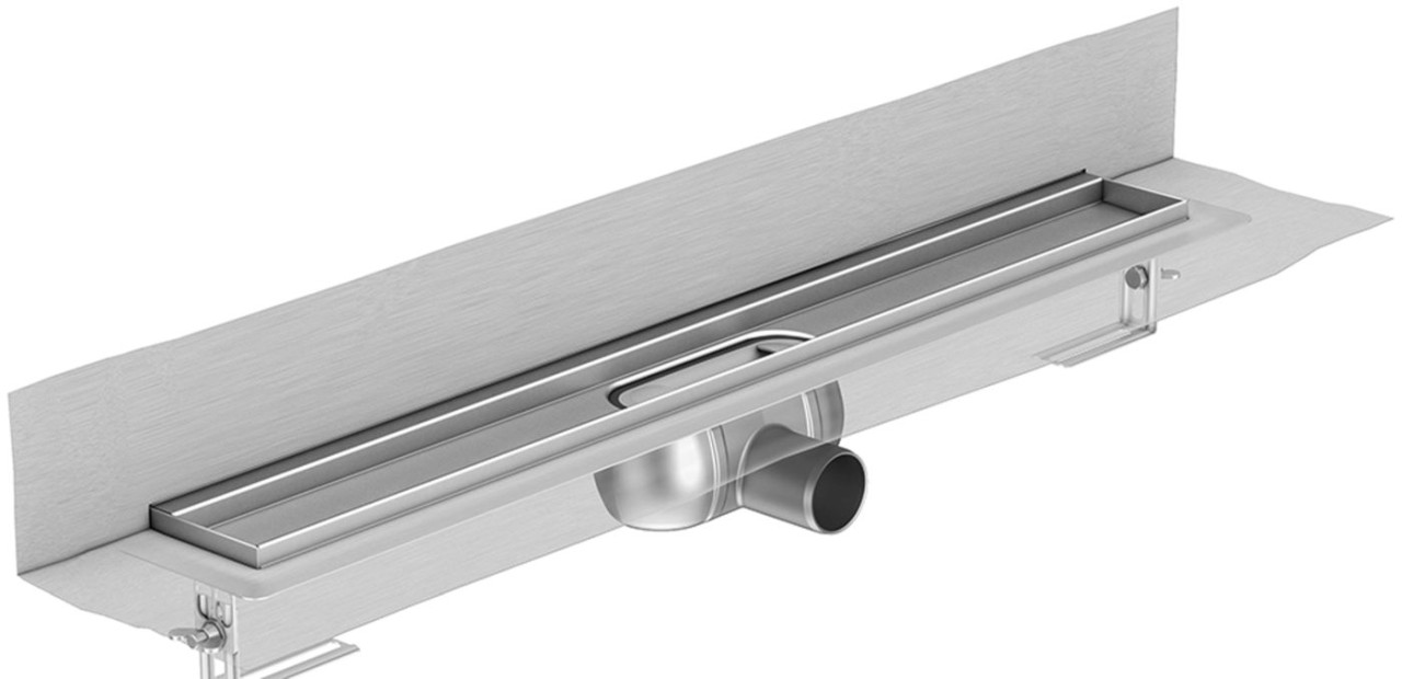 ACO ShowerDrain C, Rinnenkörper, 88,5 cm, Einbauhöhe Oberkante Estrich: 8 – 12,8 cm, Aufkantung hint 9010.85.32 Image