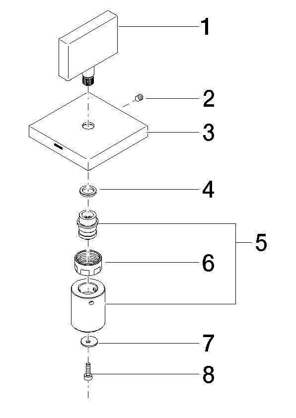 Dornbracht Griff für Seitenventil Ersatzteile 90207800205 60 x 75 x 60 mm Cyprum 90207800205-49 Image