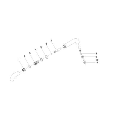 Dornbracht Auslauf Ersatzteile 90282226401 135 x 245 x 125 mm Platin gebürstet 90282226401-06 Image
