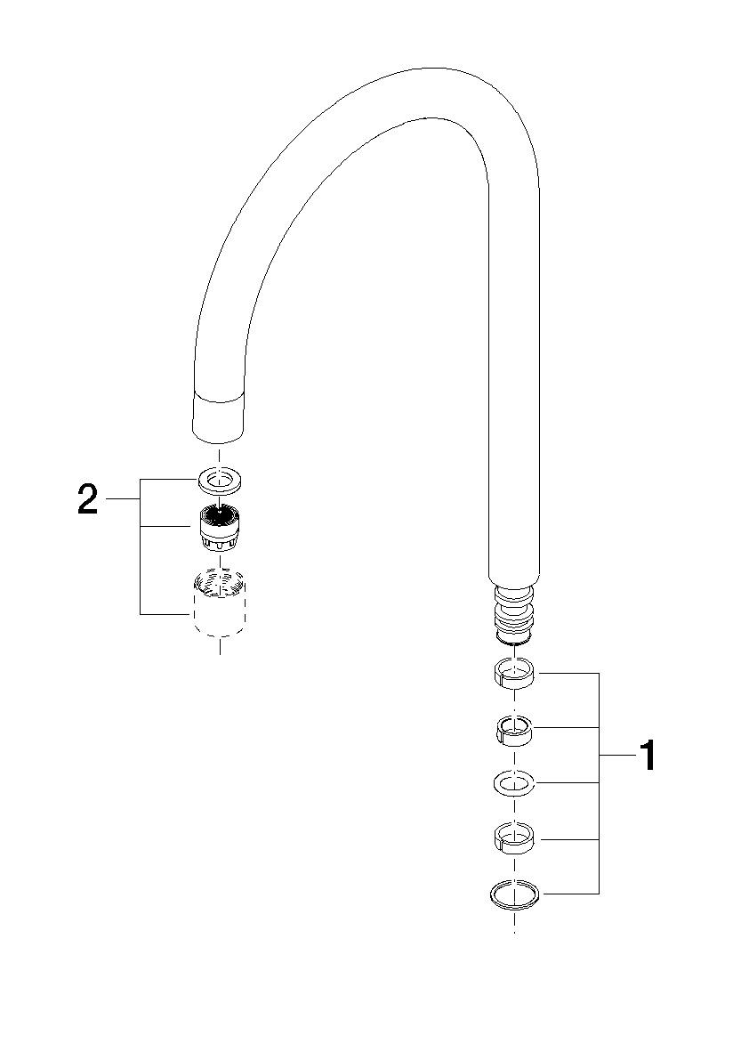 Dornbracht Auslauf Ersatzteile 90282231900 165 mm, 7 l/min. Dark Platinum gebürstet 90282231900-99 Image