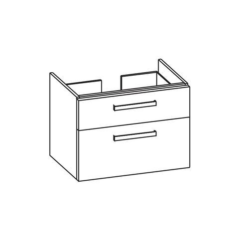 Artiqua 413 Waschtischunterschrank für Renova Plan 122175 Anthrazit Hochglanz, 413-WU2L-3-K18-7015-5 413-WU2L-3-K18-7015-51