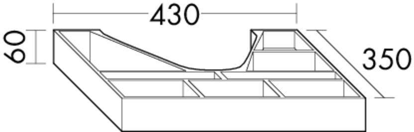 Burgbad Inneneinteilung 60x430x350 , ACGR035 ACGR035 Image