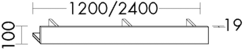 Burgbad Passblende rc40 System PG2 100x2400x139 Lichtgrau Hochglanz, PBAJ240F4014 PBAJ240F4014 Image