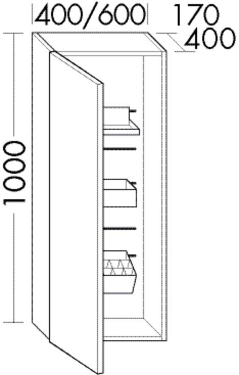 Burgbad Hängeschrank rc40 System PG1 1000x400x170 Salbeigrau Matt, OSCH040RF5969 OSCH040RF5969 Image