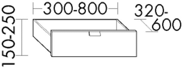 Burgbad Schublade rc40 System PG2 790x450x450 Dunkelgrau Ultramatt, SBAA001F5780 SBAA001F5780 Image