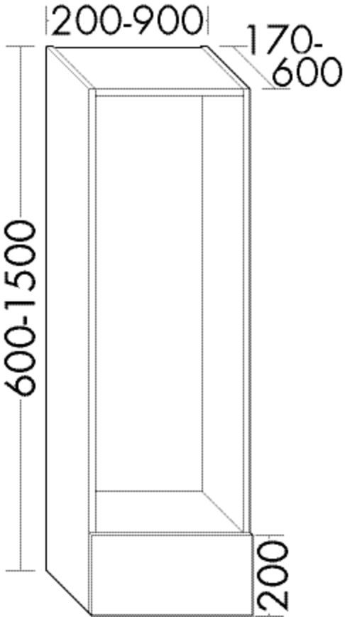 Burgbad Basis Korpus rc40 System PG2 100x2400x139 Lichtgrau Hochglanz, PLAA004F4014 PLAA004F4014 Image