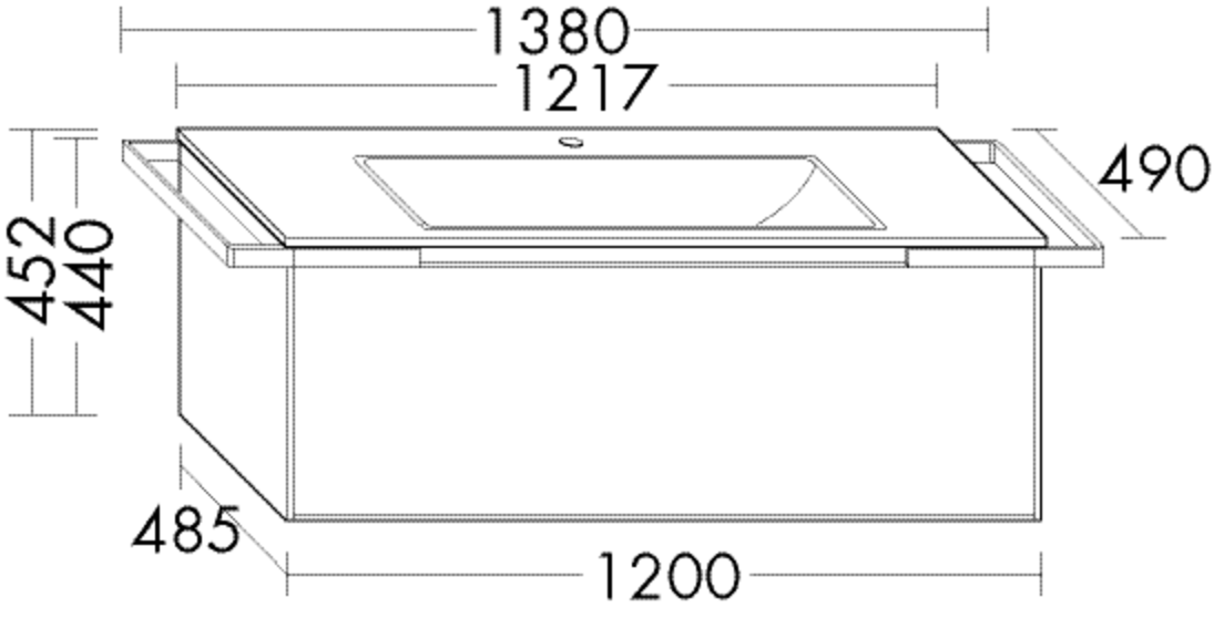 Burgbad Keramik Waschtisch-Set YSO PG2 HGL Salbeigrau Ultramatt/Taupe, SFAC121F5961C0040 SFAC121F5961C0040 Image