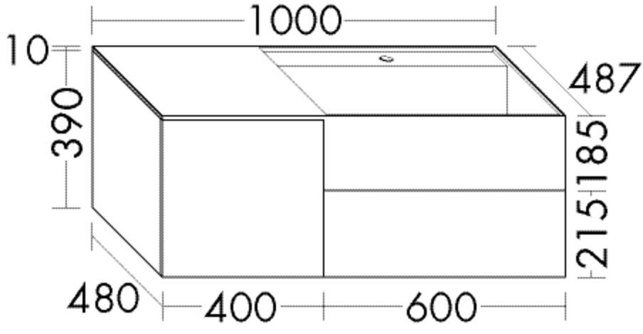 Burgbad Mineralguss Waschtisch-Set rc40 System PG2 Schilf Ultramatt/Alpinweiss, SFYH100LF5777C0001 SFYH100LF5777C0001 Image