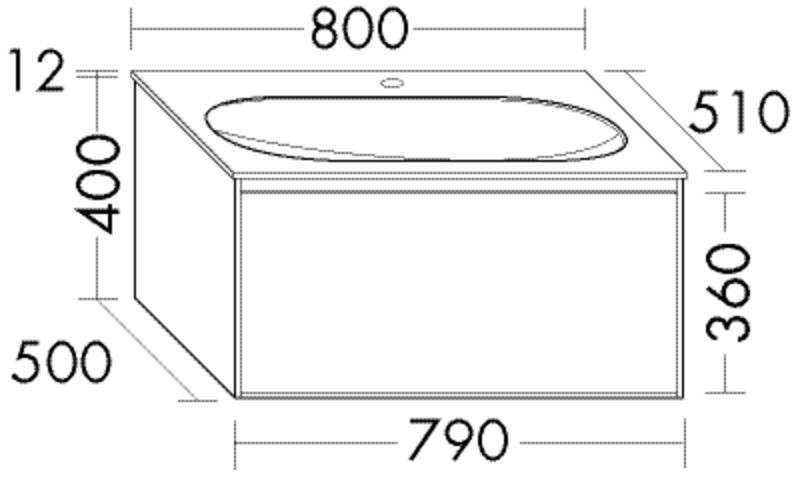 Burgbad Glas Waschtisch-Set rc40 Salbeigrau Ultramatt/Schilf Hochglanz, SGAP080F5964A0048 SGAP080F5964A0048 Image