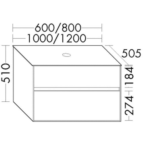 Burgbad Waschtischunterschrank rc40 Solitaire Matt Dunkelgrau Matt/Grau Matt, SGAX080F4511A0108 SGAX080F4511A0108