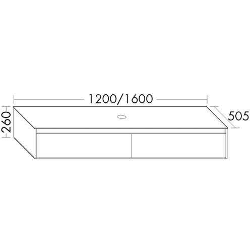 Burgbad Waschtischunterschrank rc40 Solitaire Matt Dunkelgrau Matt/Grau Matt, SGBB160F4511A0108 SGBB160F4511A0108