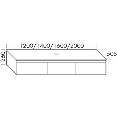 Burgbad Waschtischunterschrank rc40 Solitaire Matt Dunkelgrau Matt/Grau Matt, SGBM200F4511A0108 SGBM200F4511A0108