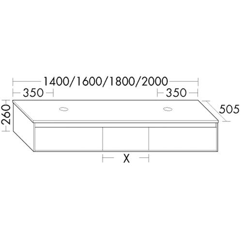 Burgbad Waschtischunterschrank rc40 Solitaire Matt Weiß Matt/Weiß Matt, SGBQ140F4500A0066 SGBQ140F4500A0066