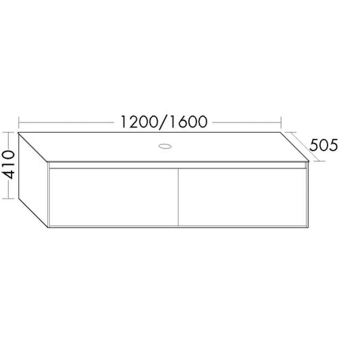 Burgbad Waschtischunterschrank rc40 Solitaire Matt Dunkelgrau Matt/Grau Matt, SGBS140F4511A0108 SGBS140F4511A0108