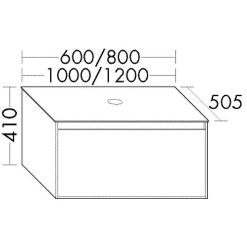 Burgbad Waschtischunterschrank rc40 Solitaire Matt Dunkelgrau Matt/Grau Matt, SGBW100F4511A0108 SGBW100F4511A0108