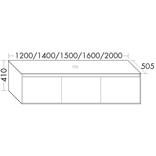 Burgbad Waschtischunterschrank rc40 Solitaire Matt Weiß Matt/Weiß Matt, SGBY140F4500A0066 SGBY140F4500A0066