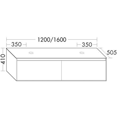 Burgbad Waschtischunterschrank rc40 Eiche Weiß/Eiche Natur, SGBZ120F4612A0033 SGBZ120F4612A0033