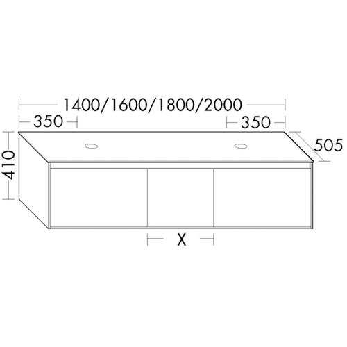 Burgbad Waschtischunterschrank rc40 Solitaire Matt Dunkelgrau Matt/Grau Matt, SGCA180F4511A0108 SGCA180F4511A0108