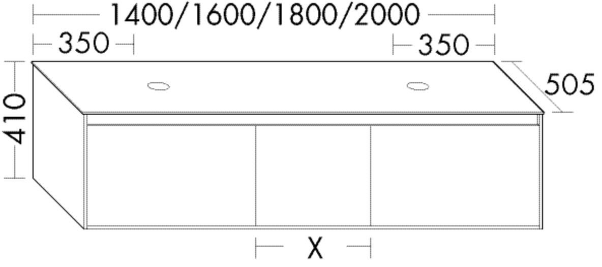 Burgbad Waschtischunterschrank rc40 Asteiche Natur/Grau Ultramatt, SGCA200F4615A0337 SGCA200F4615A0337 Image