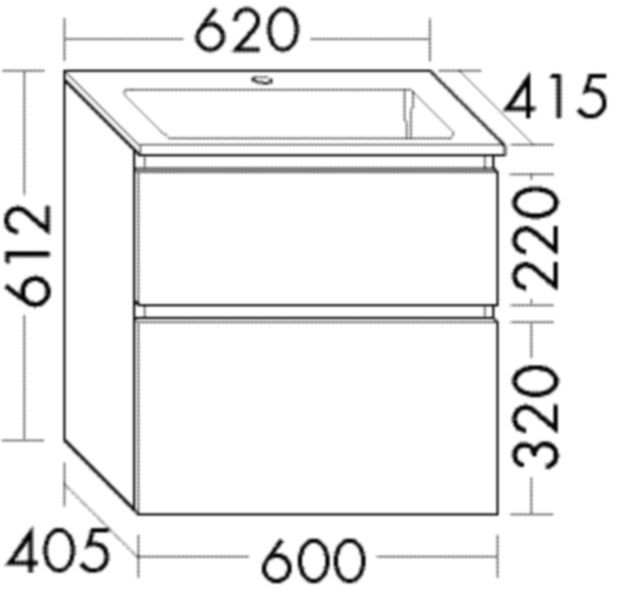Burgbad Mineralguss Waschtisch-Set Lin20 HGL Lichtgrau Hochglanz/Weiß Velvet, SGHR062F5370C0037 SGHR062F5370C0037 Image