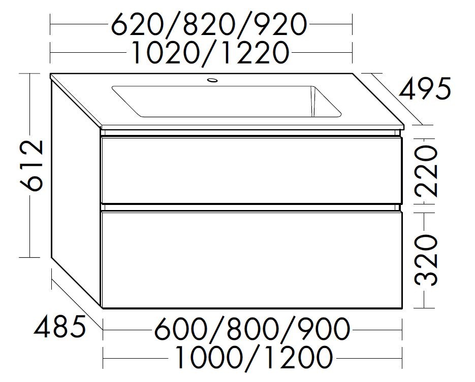 Burgbad Mineralguss Waschtisch-Set Lin20 HGL Trend-/RAL-Farbe Hochglanz/Alpinweiss, SGHT062F5374C000 SGHT062F5374C0001 Image