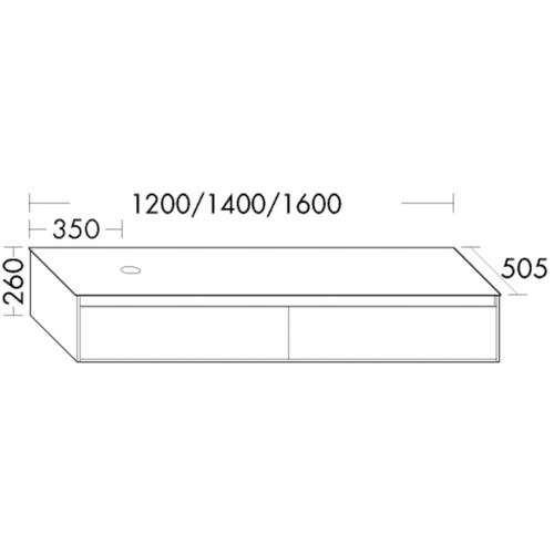 Burgbad Waschtischunterschrank rc40 Solitaire Matt Dunkelgrau Matt/Grau Matt, SGKM140LF4511A0108 SGKM140LF4511A0108