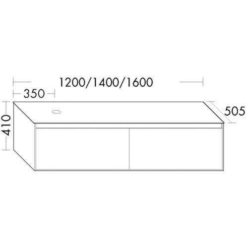 Burgbad Waschtischunterschrank rc40 Solitaire Matt Dunkelgrau Matt/Grau Matt, SGKN160RF4511A0108 SGKN160RF4511A0108