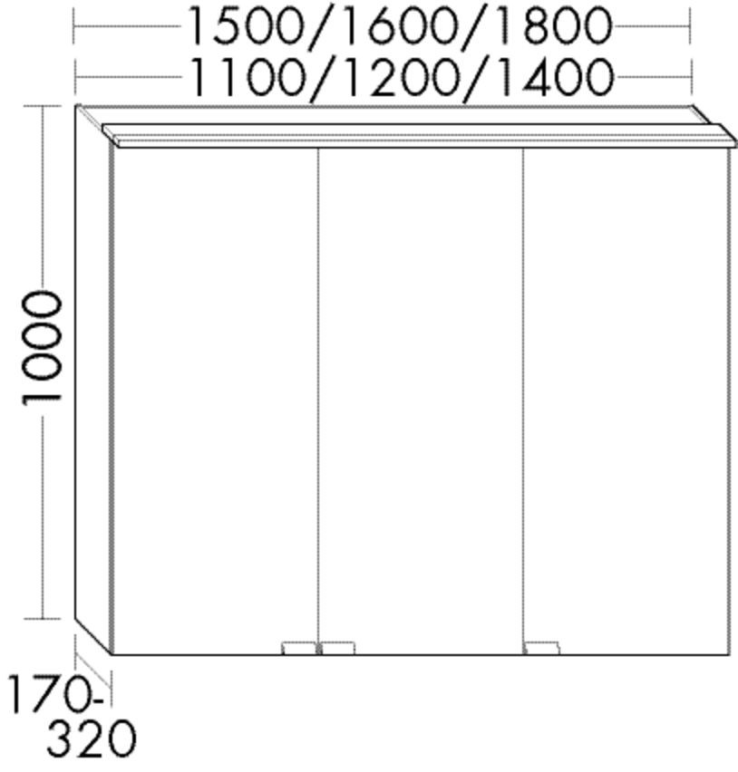 Burgbad Spiegelschrank rc40 1000x1100x170 Dunkelgrau Ultramatt, SPND110RF5762 SPND110RF5762 Image