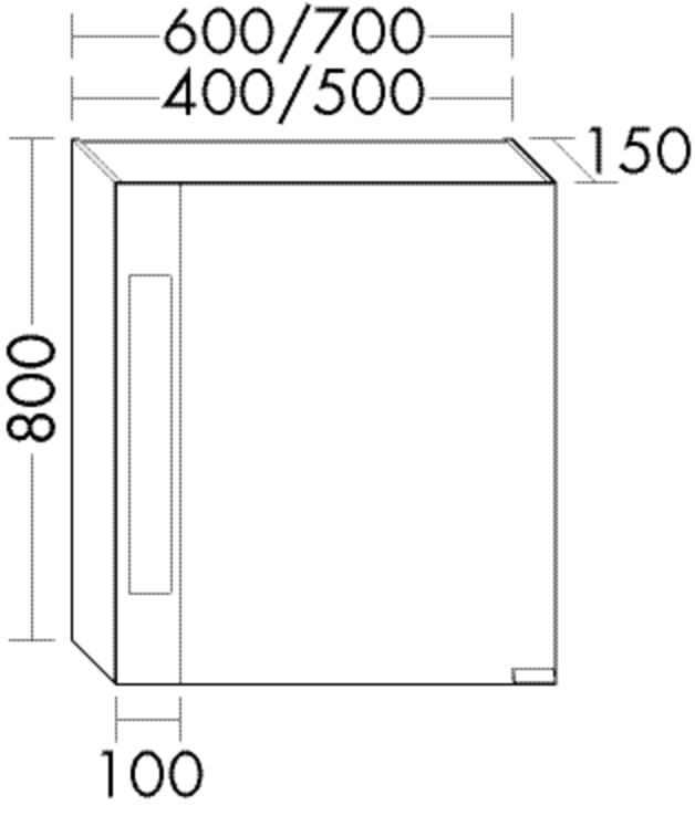 Burgbad Spiegelschrank rc40 System PG2 800x400x150 Lichtgrau Hochglanz, SPOB040RF4014 SPOB040RF4014 Image