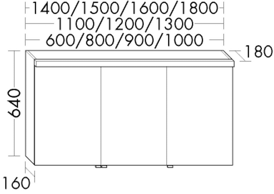 Burgbad Spiegelschrank Sys30 PG4 Sana 640x1400x180 Grau Ultramatt, SPQA140RF5770 SPQA140RF5770