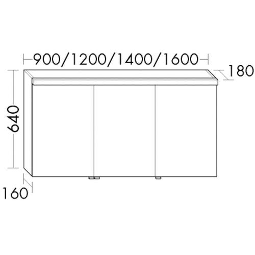 Burgbad Spiegelschrank Sinea Matt 640x900x180 Grau Matt, SPRU090F1776 SPRU090F1776