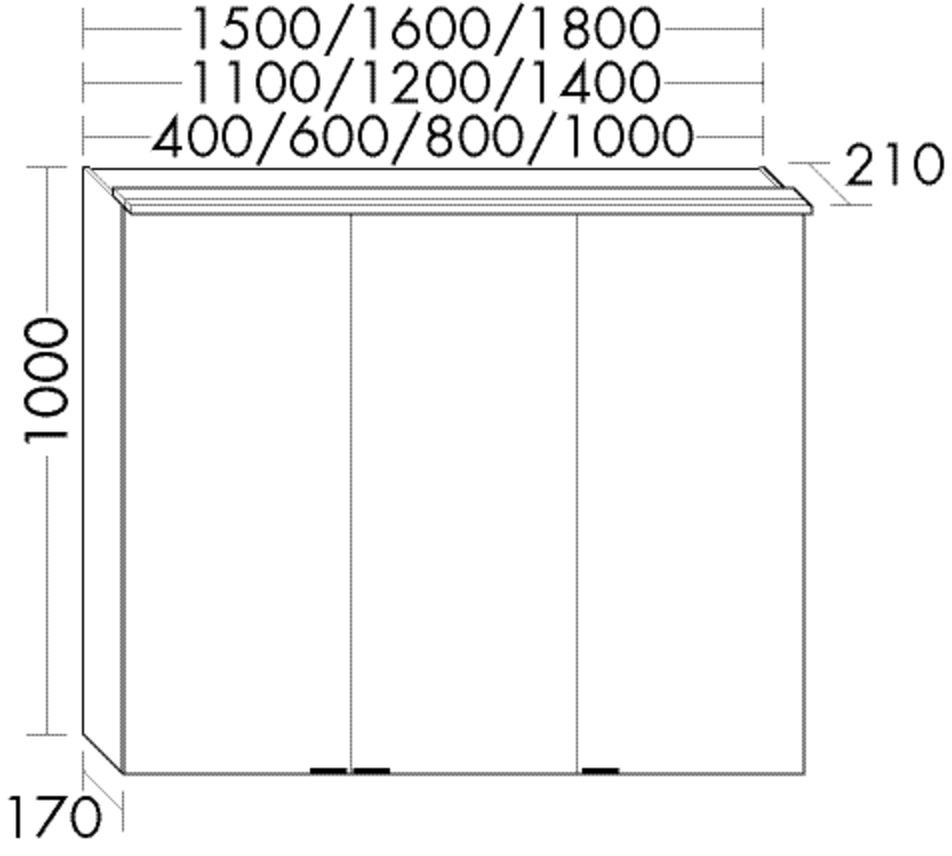 Burgbad Spiegelschrank rc40 Solitaire Matt 1000x400x170 Sand Matt, SPSZ040LF4502 SPSZ040LF4502 Image