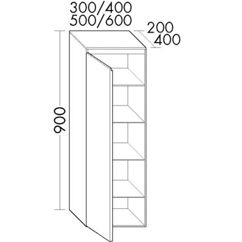 Burgbad Halbhochschrank rc40 Eiche Weiß/Eiche Natur, UHEJ030LF4612A0033 UHEJ030LF4612A0033