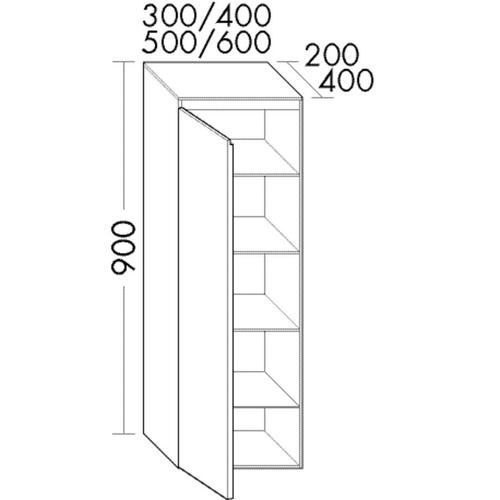 Burgbad Halbhochschrank rc40 Solitaire Matt Weiß Matt/Weiß Matt, UHEU040RF4500A0066 UHEU040RF4500A0066