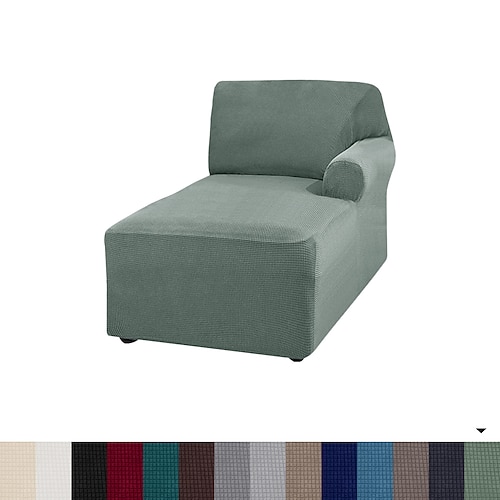 Chaiselongue-Schonbezug, Stretch-Luxus-Stuhlbezüge für das Wohnzimmer, Chaiselongue-Schonbezug mit Doppelarm, Chaiselongue-Schonbezug für die Schlafzimmer-Chaiselongue, weicher Jacquard-Stoff, maschinenwaschbar Image