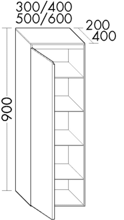 Burgbad Halbhochschrank rc40 Anthrazit Hochglanz/Salbeigrau Matt, UHEV060RF4527A0352 UHEV060RF4527A0352 Image