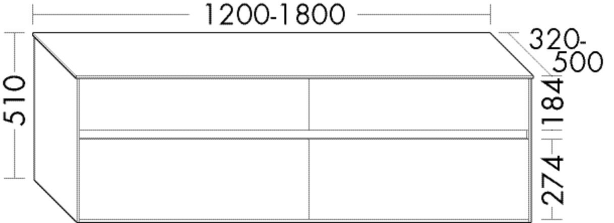 Burgbad Unterschrank rc40 Eiche Weiß/Lichtgrau Hochglanz, USHO120F4612A0131 USHO120F4612A0131 Image