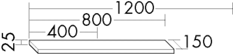 Burgbad Wandablage Cube PG3 25x1200x150 Lichtgrau Hochglanz, WAAI120F3802 WAAI120F3802 Image