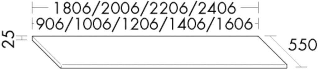 Burgbad Konsolenplatte KPFL.Hgl/Furn. 25x1206x550 Schilf Ultramatt, WPDG120A0335 WPDG120A0335 Image
