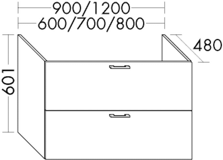 Burgbad Waschtischunterschrank Sys30 PG4 Sana 601x900x480 Weiß Ultramatt, WVAF090F5765 WVAF090F5765 Image