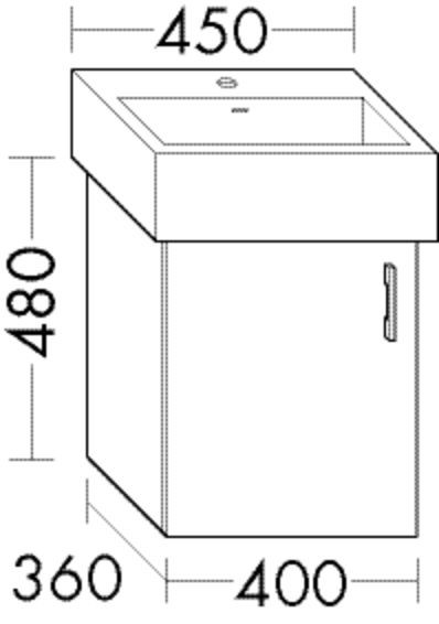 Burgbad Waschtischunterschrank Sys30 PG4 Sana 480x400x360 Trend- oder RAL-Farbe HGL, WWMB040LF5348 WWMB040LF5348 Image