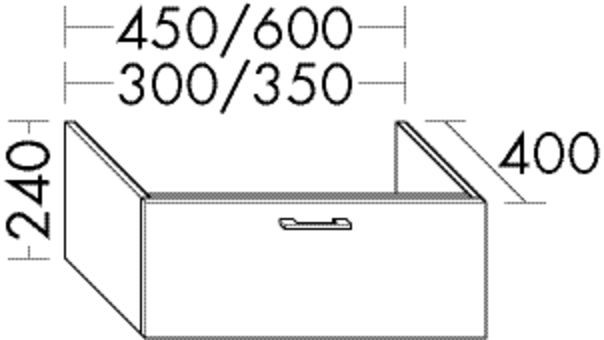 Burgbad Unterschrank Sys30 PG4 Sana 240x450x400 Schilf Ultramatt, WWSL045F5768 WWSL045F5768 Image